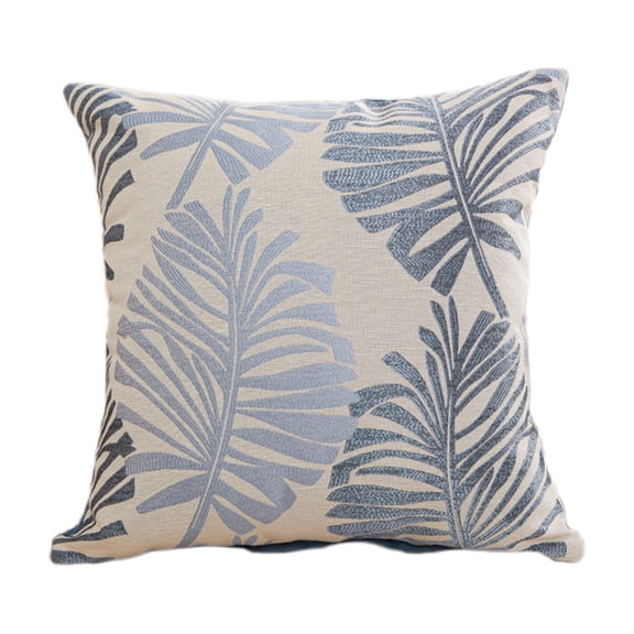 Zmeidao Tropical Palm Leaves Throw Pillow, Square Summer Throw Pillows Home Decor for Living Room Bedroom Bed Cushion Outdoor, 18X18 Inch
