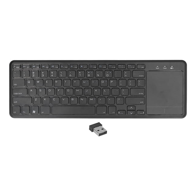 Clavier PC, Clavier Sans Fil 2.4G Portable Claviers d'Ordinateur Sans Fil Clavier Sans Fil avec Pavé Tactile Réalisez Plus