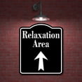 thumbnail image 2 of Relaxation Area Up Arrow BLACK Aluminum Composite Sign, 15"x18", 2 of 10