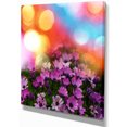 thumbnail image 2 of Purple Flowers on Colorful Background - Large Flower Canvas Wall Art, 2 of 3