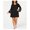 black, variant on Love Squared Womens Ruffle Sleeve Shift Dress, Black, Plus Size, 2X
