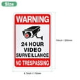 thumbnail image 3 of Uxcell 1 Pack 10"x7" Warning 24 Hour Video Surveillance Private Property No Trespassing, 3 of 6
