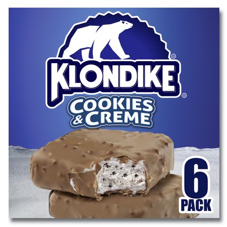 Klondike Cookies and Creme Frozen Vanilla Dairy Dessert Bars 4 fl oz - 6 Count