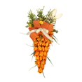 thumbnail image 2 of Elodie Spring Flower Wreath Carrot Easter Teardrop Swag for Wall Home Holiday Large with Bunny, 2 of 8