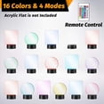 thumbnail image 4 of Paquete de 4 Bases de Lámpara de Luz LED de Noche 3D + Control Remoto + Cable USB, Soporte de Exhibición de Luz de 16 Colores para Acrílico Color Negro, 4 of 8