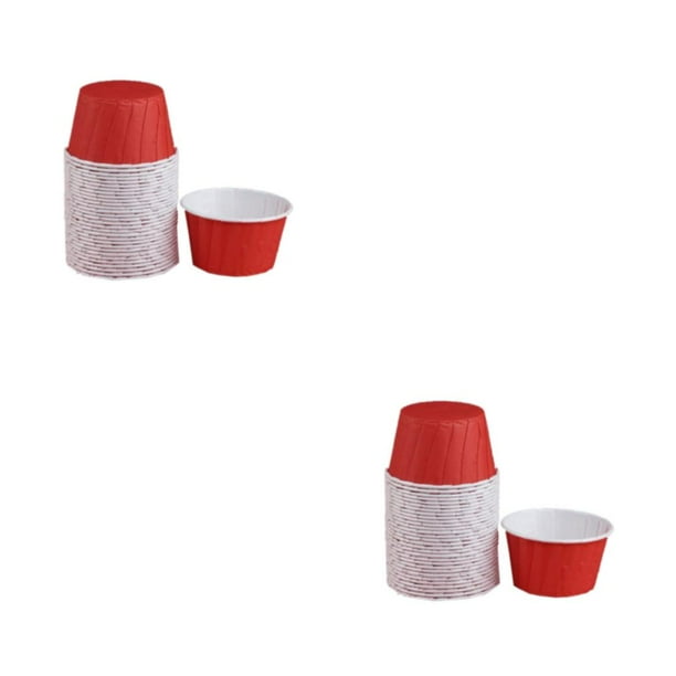 Ounissouiy 50 Uds. De tazas de helado, cuencos de postre de un solo , bandeja para hornear pasteles espesados Type8 NO8