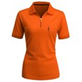 thumbnail image 1 of CLOVERY Women's Sportswear Half Zip-up Short Sleeve Polo Shirts (S-3XL), 1 of 4