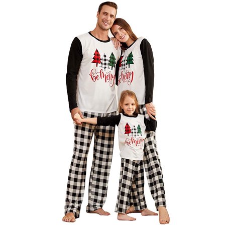 

RSRZRCJ Christmas Family Matching Pajamas Sets Adult Kid Christmas Tree Pattern 2Pcs Clothes Baby Romper Xmas Sleepwear Nightwear Set