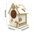 thumbnail image 3 of Ckraxd Wooden Bird House DIY Kit Outdoor Hanging Nest with Rope Cozy Home for Birds Decorative Garden Accessory 8x6.5x12cm, 3 of 3
