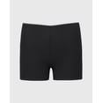 thumbnail image 4 of Casual Sleep Ribbed Short With Picot Trim in Tuxedo Black, 4 of 5