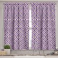 thumbnail image 2 of Ambesonne Mosaic Valance & Curtain, Eastern Flora Illustration, 55"x30", Dark Ceil Blue Violet, 2 of 7