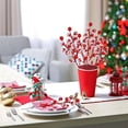 thumbnail image 2 of Holly Berry Flores Falsas Planta 10 Piezas para Selecciones Y Árboles Navidad, 2 of 9