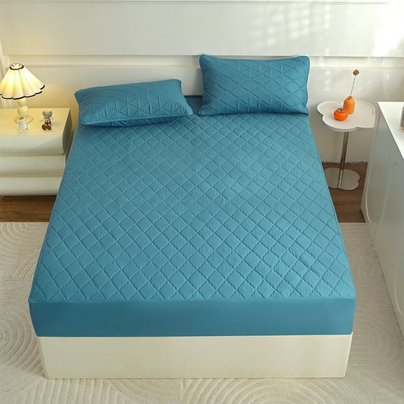 Leodye Fitted Sheets Set of 1 ,Soft Flannel Fleece Mattress Top- Suitable for Fall and Winter-47.24x78.74x11.81in