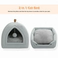 thumbnail image 3 of PAWZ Road 2 in 1 Cat Bed Foldable Pet Cave for Indoor Pet Cat House for Kittens and Dogs Gray, 3 of 12