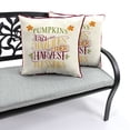 thumbnail image 3 of Jordan Manufacturing Orange Rectangular and Cream Pumpkin Reversible Square 2-piece Autumn Outdoor Throw Pillow Set, 3 of 16