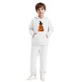 thumbnail image 2 of SERTG Children's Halloween Two-Piece Set Hooded Sweatshirt with Cute Printed +Casual Long Pants Long Sleeved Set Tops and Pants for Kids 2-13 Years(White,12 Years), 2 of 5