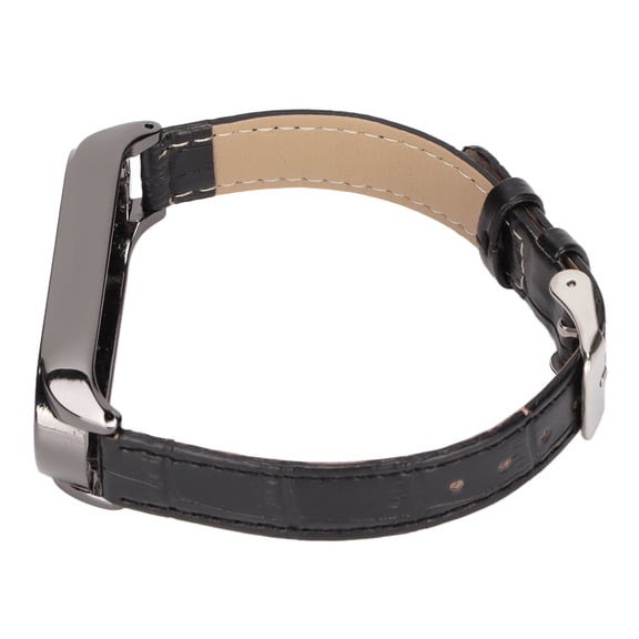 Bracelets de Montre en Cuir à Dégagement Rapide, Design Contracté Motif Bambou Cadeaux Parfaits Bracelet de Montre-Bracelet en Cuir Élégant avec Boucle pour Mi Band 6 Noir,Noir Or,Brun Or,Brun