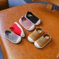 thumbnail image 3 of Zapatos para primeros pasos para bebés de 1 a 4 años, zapatillas deportivas para niños pequeños, bebés, niños y niñas, suela suave, antideslizantes, de lona, transpirables, zapatillas sin cordones, 3 of 5