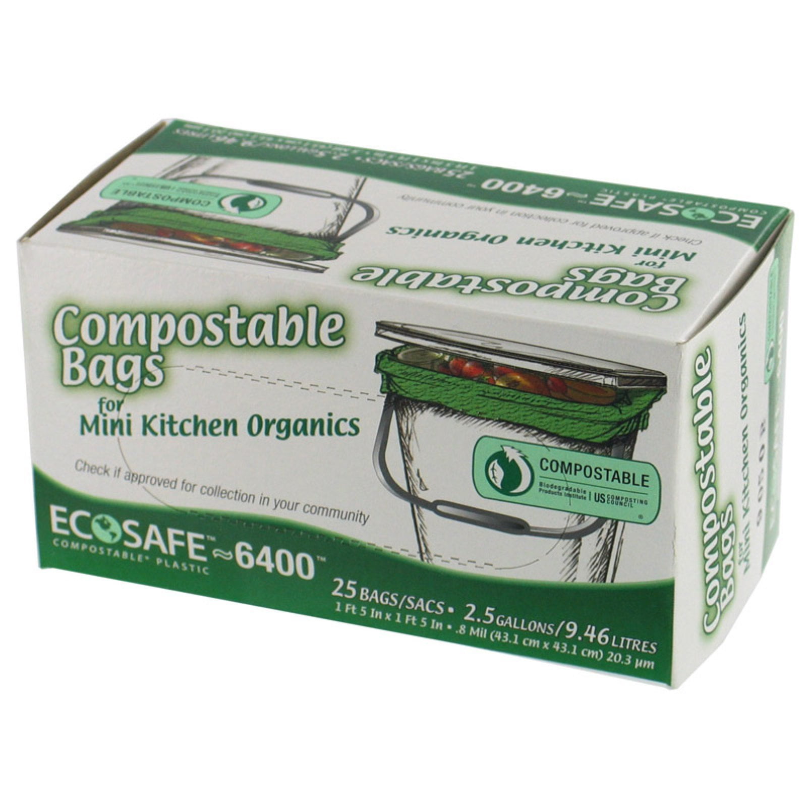 Gkl032195 Ecosafe-6400 Compostable Food Waste Trash Bag for sale online 