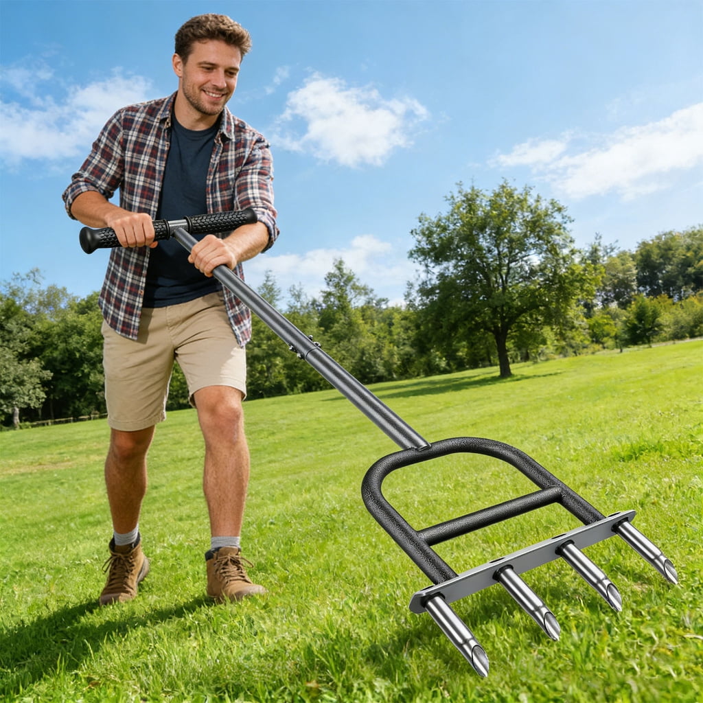 Manual Grass Piercing Tool For Yard Health And Root Ventilation 93cm Length