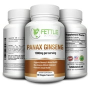 Pure Panax Ginseng 1000mg per serving 180 Veggie Capsules by Fettle Botanical