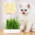 thumbnail image 2 of CSChome Jardinière pour Chat avec Trou de Filtre Fin, Forme de Tête Détachable, Pot de Culture Hydroponique, 2 of 7