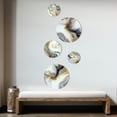 thumbnail image 3 of Designart "Marble Abstraction in White and Gold II" Modern Transitional Metal Wall Art Set of 5 Piece, 3 of 5