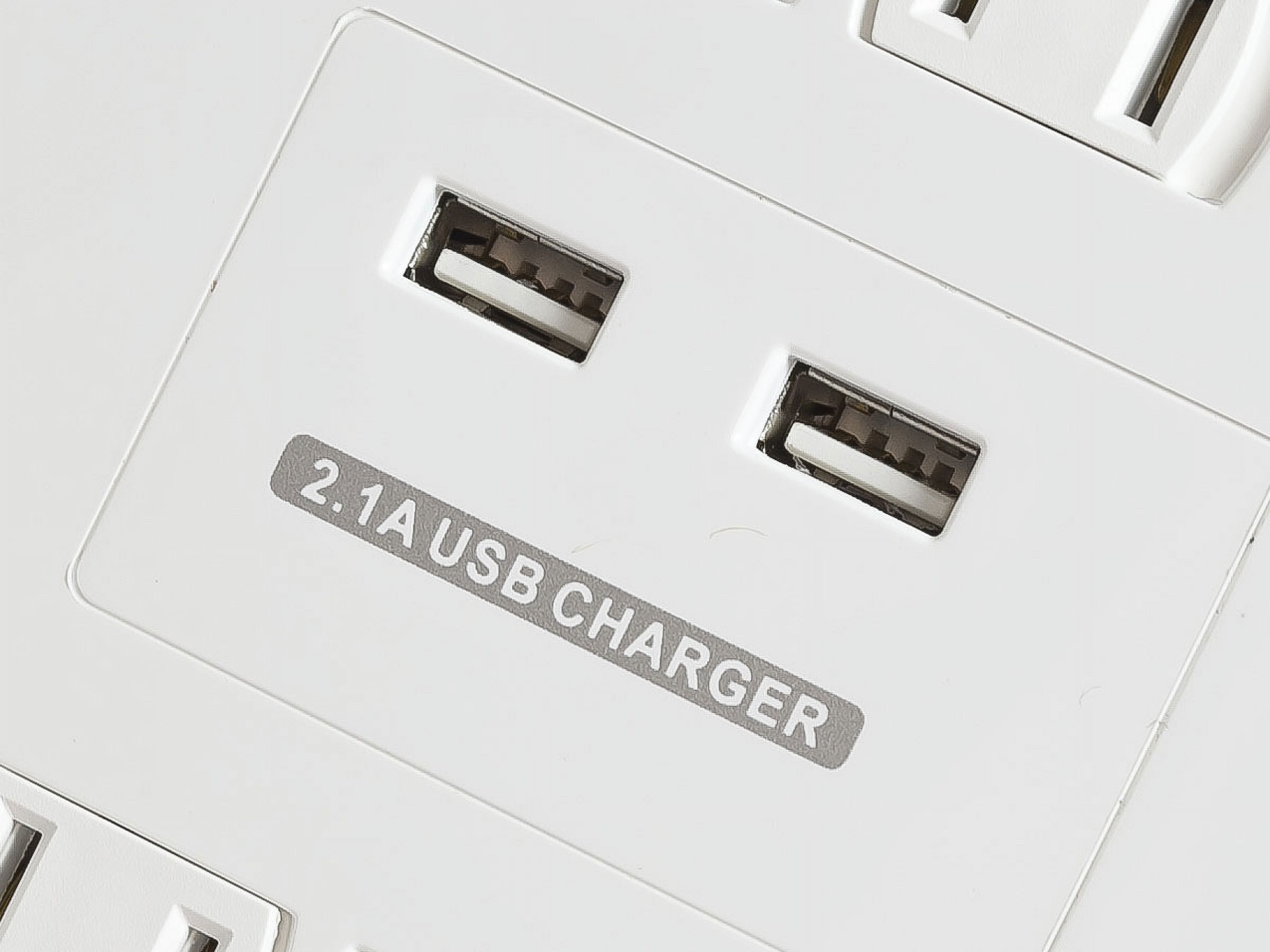 Monoprice 12 Outlet Power Surge Protector w/ 2 Built-In USB Charger Ports, 4230 Joules - image 3 of 6