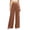 Brown, variant on Lyrcatrment Palazzo Pants for Women Pull on Straight Leg Fitted Buttons High Waisted Classic Casual Trendy Pants with Pockets