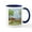 White/Navy Inside, variant on CafePress - Easter Bunny On The Road Mugs - 11 oz Ceramic Mug - Novelty Coffee Tea Cup