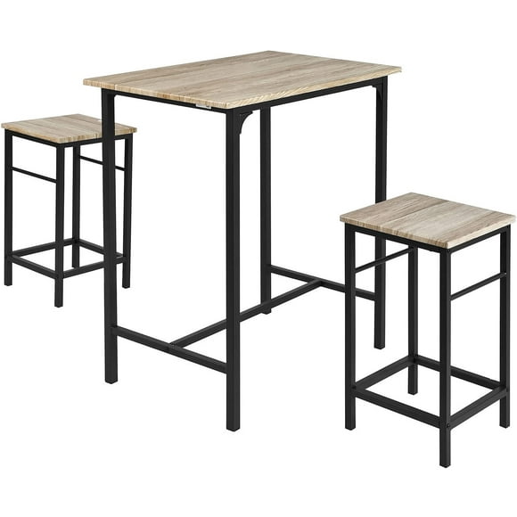 SoBuy OGT10-N, Bar Set-1 Bar Table and 2 Stools, Home Kitchen Breakfast Bar Set Furniture Dining Set