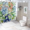 thumbnail image 7 of Awypu Chinoiserie Hydrangea Waterproof Bathroom Shower Curtain Set with Hooks White, 7 of 7