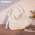 thumbnail image 2 of Bolso de mano Montana West Hobo de cuero vegano beige MWW16-1022BG, 2 of 6