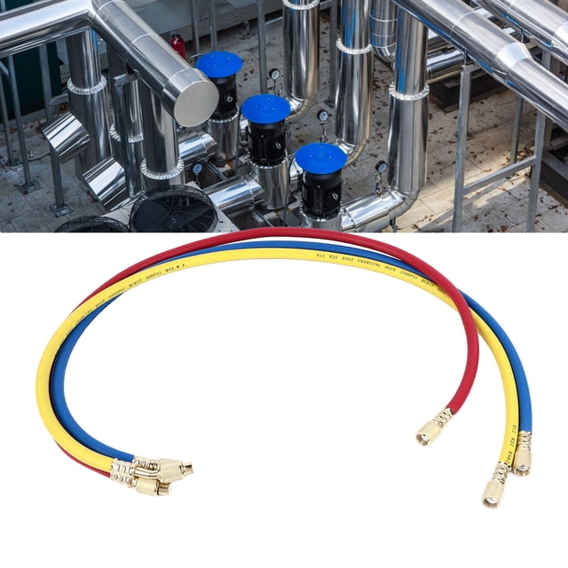 Manguera De Carga De Refrigerante, Manguera De Carga De CA De Fluoración Estable 3 Piezas Para HVAC