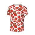 thumbnail image 6 of Wukai Hand Drawn Tomatoes Print Men's Short-Sleeved Mesh T-Shirt,Quick-Dry Short Sleeve Workout T-Shirt-4X-Large, 6 of 8