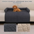 thumbnail image 2 of TOPCHANCES Dog Bed Mat, Washable Dog Bed Cushion for Crate with 3 Side Pillow, Anti-slip Kennel Sofa Mat (Dark Grey, 35x35 in), 2 of 11