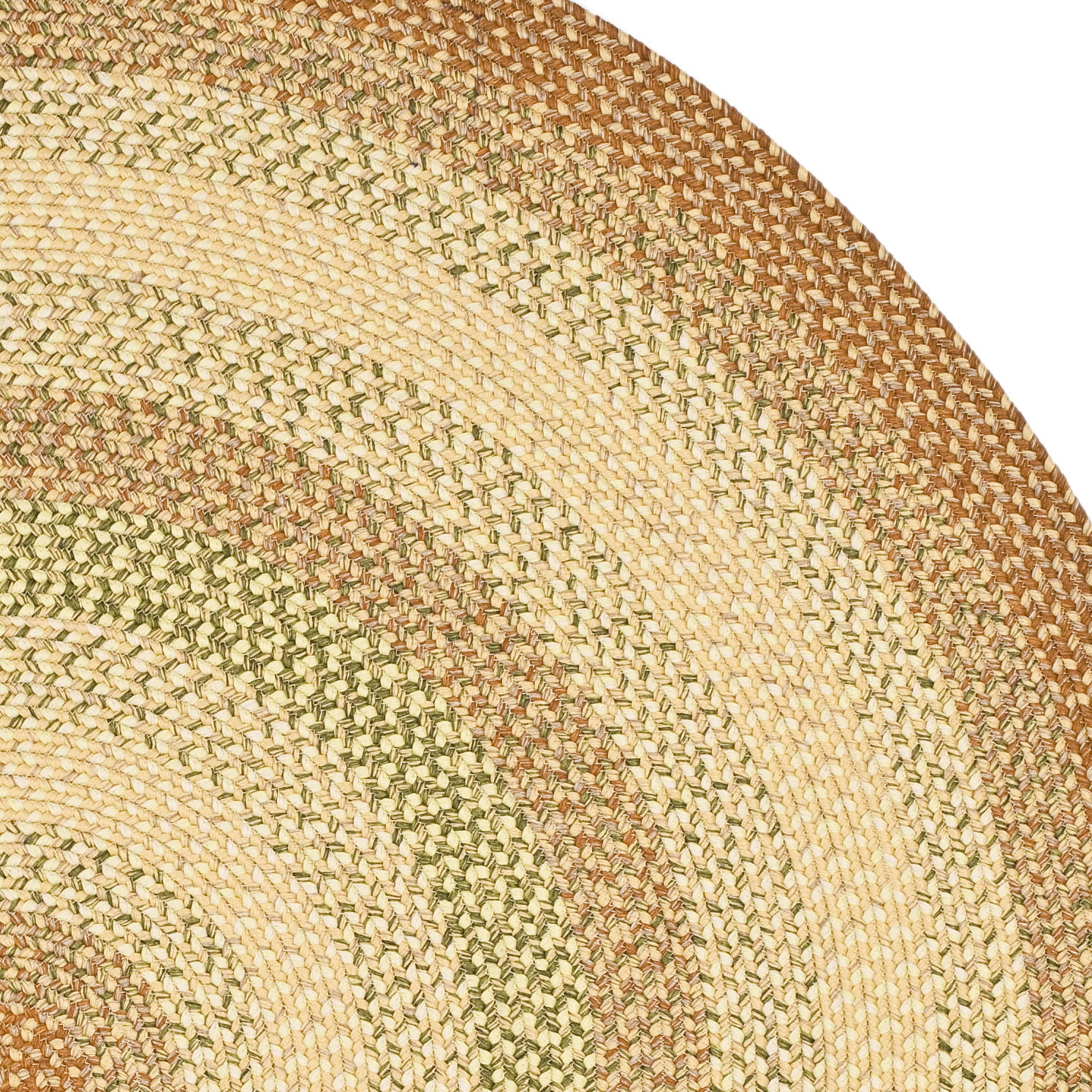 SAFAVIEH Braided Cirino Colorful Bordered Area Rug, Rust/Multi, 8' x 8' Round