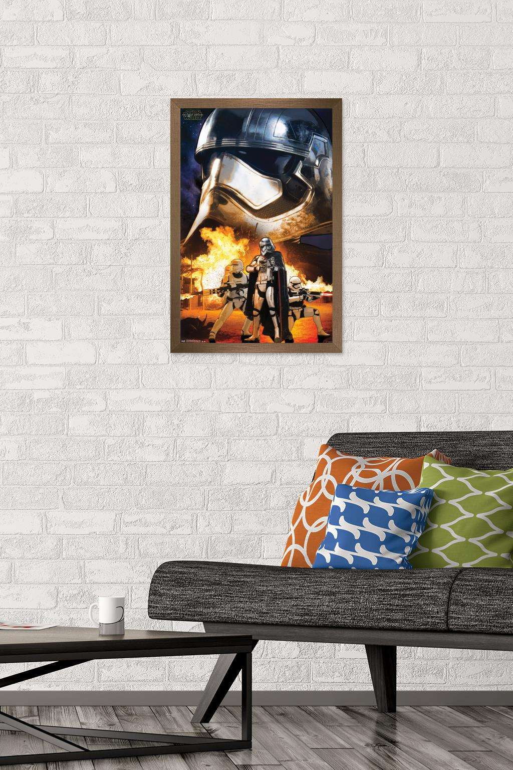 Star Wars: The Force Awakens - Troopers Wall Poster, 14.725" x 22.375", Framed