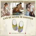 thumbnail image 7 of Wukai Flowers And Butterflies Print Women's Indoor Bedroom Slipper Slip On Shoes, Unisex House Shoes with Anti-Skid Sole for Men, Gift for Women Men-13, 7 of 7