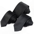 thumbnail image 3 of Solid Color Skinny Neckties for Men and Women Casual Suits Slim Gravatas Ties, 3 of 4