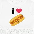 thumbnail image 4 of Inktastic I Love Hot Dogs Girls Toddler Dress, 4 of 5