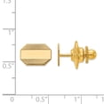 thumbnail image 2 of 14k Yellow Gold Mens Rectangular Octagon Line Tie Tac Lapel Pin Bar   For Dad Mens  For Him, 2 of 6