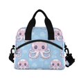 thumbnail image 2 of Lunch Bag Portable Crossbody Meal Bag Cooler Bag Insulated Lunch Bag Food Bag Handheld & Crossbody Design Cartoon Purple Octopus, 2 of 6