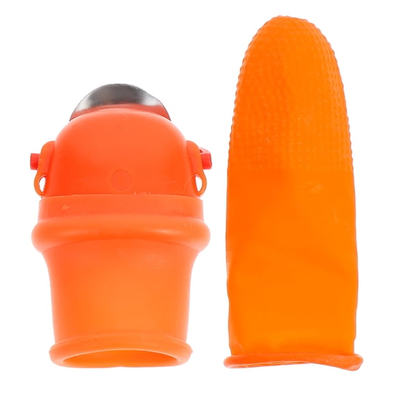 ibasenice Gardening Thumb Cutter with Ergonomic Silicone Grip and Stainless Steel Blade for Easy Plant Harvesting - 1 Set