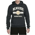thumbnail image 2 of Wild Bobby City of Milwaukee Basketball Fantasy Fan Sports Unisex Hoodie Sweatshirt, Heather Black, Large, 2 of 5