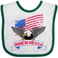 thumbnail image 3 of Inktastic American Flag Made in the USA with Bald Eagle Boys or Girls Baby Bib, 3 of 4