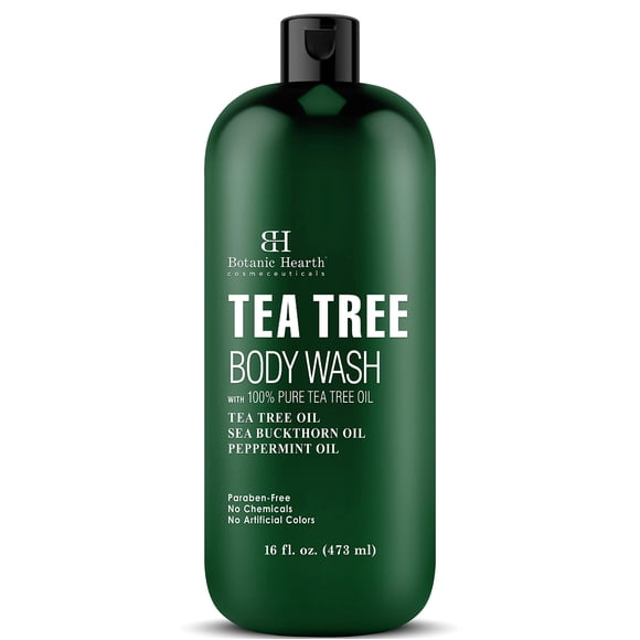 Gel de baño Botanic Hearth, aceite de árbol de té, 480 ml