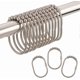 thumbnail image 1 of Shower Curtain Hooks Rings, Metal Wide Shower Curtain Rings Hooks For Room Shower Rod Curtains, Matte Nickel, Set Of 12, 1 of 5