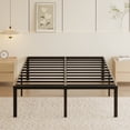 thumbnail image 2 of Roomdiary 18 inch Full XL Size Metal Platform Bed Frame with Large Storage, Noise Free, No Box Spring Needed, Easy Assembly, Black, 2 of 9
