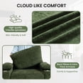 thumbnail image 6 of Aukfa 58" Chaise Lounge Oversized Sofa Chair with 2 Cup Holders&USB Ports, Chenille, Green, 6 of 9
